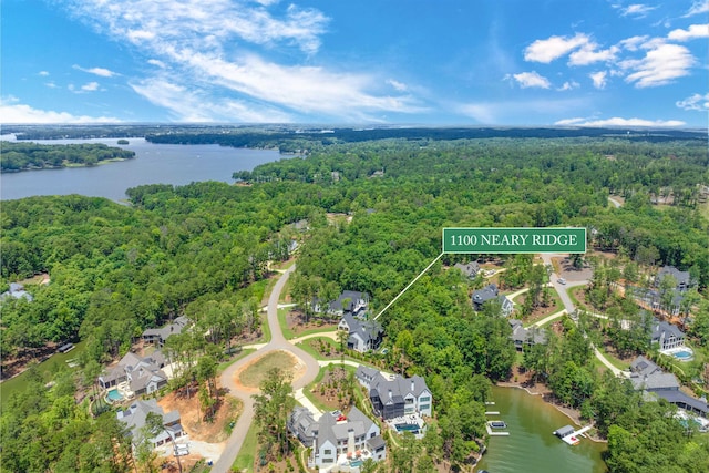 1100 Neary Rdg, Greensboro, GA 30642 - birds eye view of property with a forest view and a water view