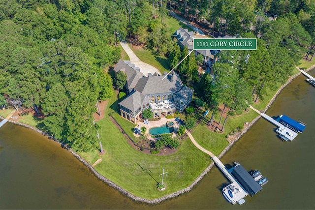 1191 Cory Cir, Greensboro, GA 30642 - aerial view of property and surrounding area featuring a nearby body of water