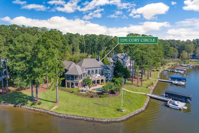 1191 Cory Cir, Greensboro, GA 30642 - aerial view of property and surrounding area with a nearby body of water
