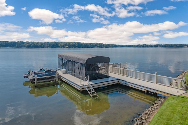 1191 Cory Cir, Greensboro, GA 30642 - dock featuring a water view and boat lift