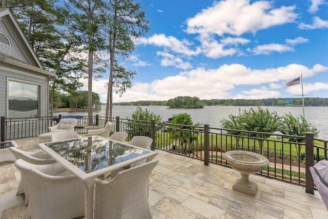 1191 Cory Cir, Greensboro, GA 30642 - view of patio / terrace with a water view and outdoor dining area