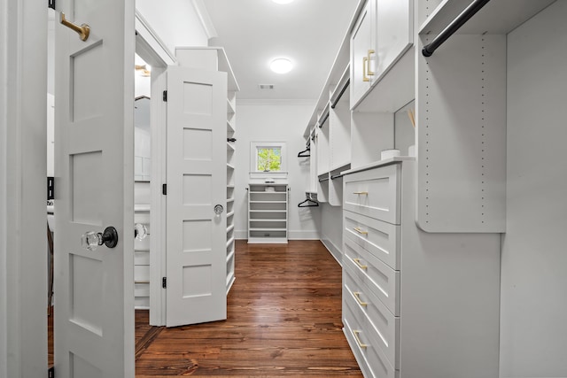 1081 Terrell Cir, Greensboro, GA 30642 - walk in closet featuring dark wood finished floors
