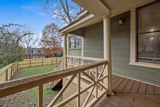 view of wooden terrace