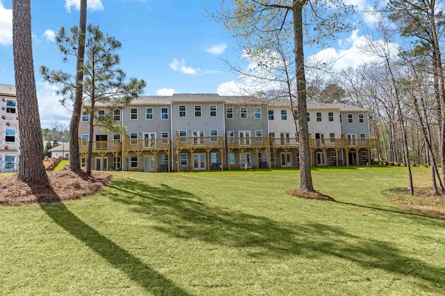 exterior space with a lawn