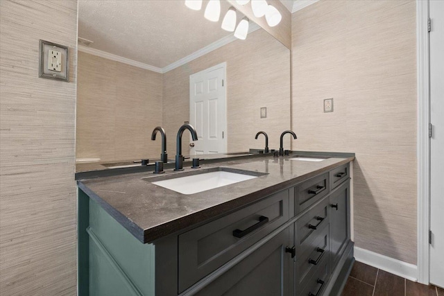 1120 Rawlings Dr, Rutledge, GA 30663 - full bathroom with double vanity and ornamental molding