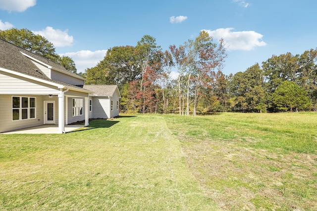 view of yard featuring a patio area