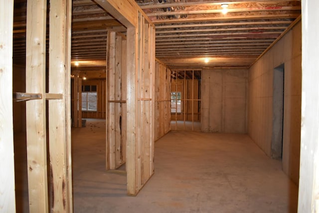 view of basement