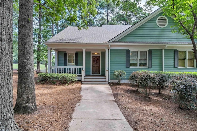 bungalow-style home with covered porch