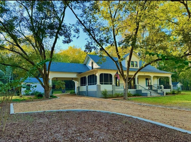 view of front facade with a porch