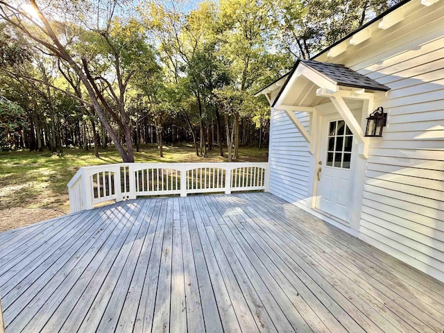 view of wooden deck