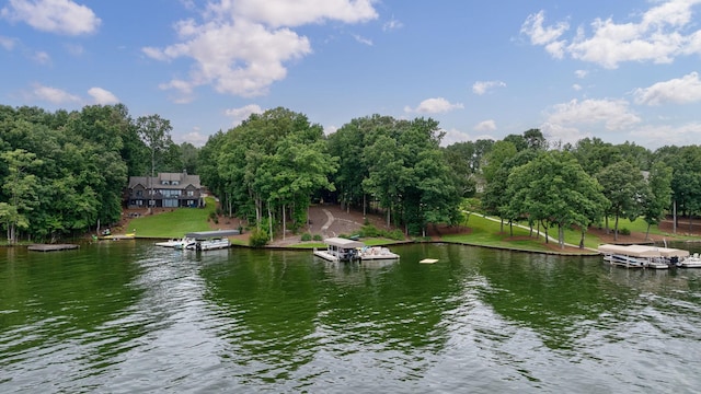 146 Long Island Dr, Eatonton, GA 31024 - water view featuring a boat dock