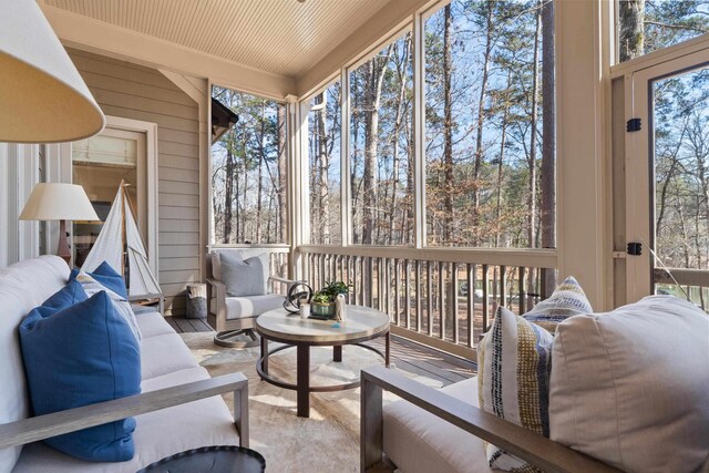 view of sunroom / solarium