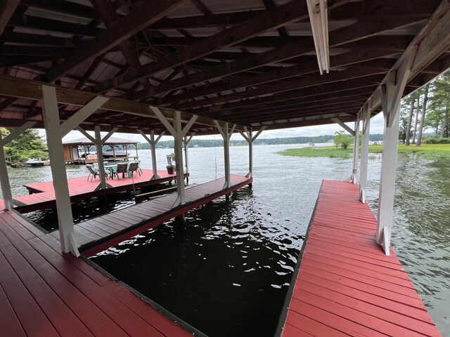 163 Knight Dr, Milledgeville, GA 31061 - dock with a water view and boat lift