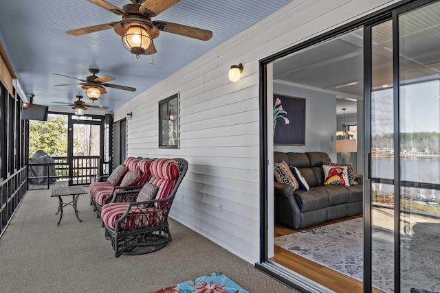 view of sunroom / solarium