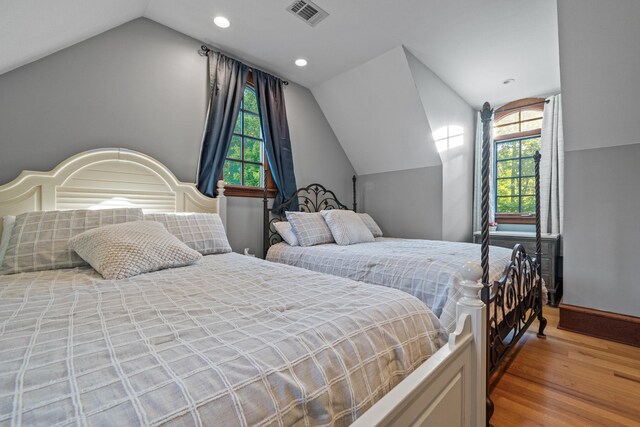 1611 Pine Grove Rd, Greensboro, GA 30642 - bedroom with lofted ceiling and light hardwood / wood-style floors