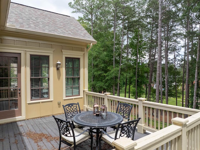 1051 Swift Crk, Greensboro, GA 30642 - wooden terrace with outdoor dining space