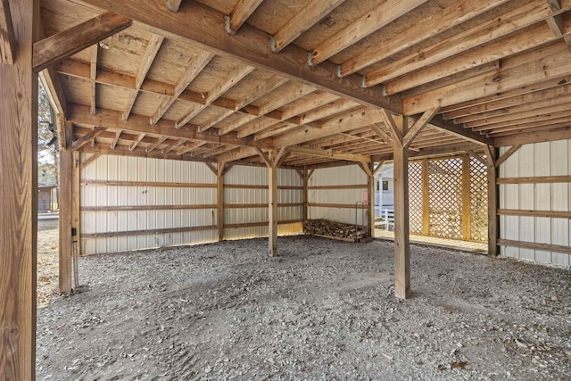 interior space with a carport