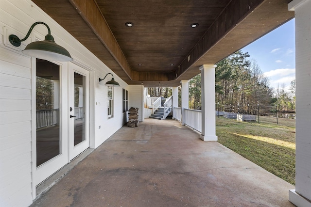 view of patio with fence