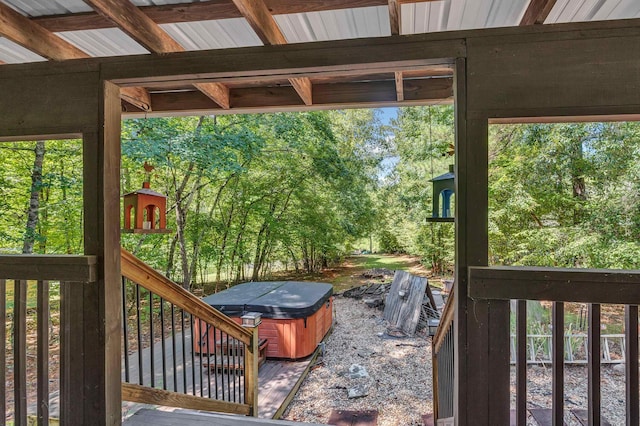 160 Rockville Springs Dr, Eatonton, GA 31024 - deck with a hot tub