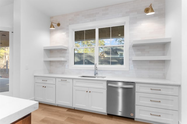 2050 Osprey Poynte, Greensboro, GA 30642 - bar with dishwasher, tasteful backsplash, and light wood-style flooring