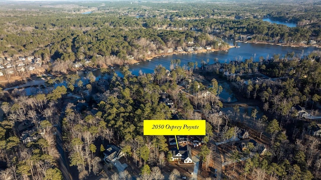 2050 Osprey Poynte, Greensboro, GA 30642 - aerial view of property and surrounding area with a heavily wooded area and a large body of water