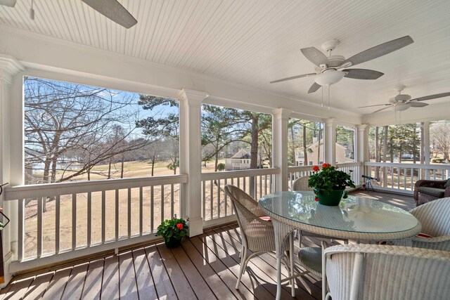 view of sunroom / solarium