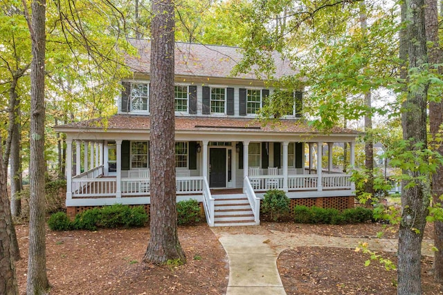 view of front of house featuring covered porch