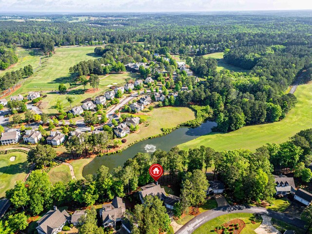 1041 Club Pointe Cir, Greensboro, GA 30642 - aerial view of property and surrounding area with a large body of water, a golf club, nearby suburban area, and a forest