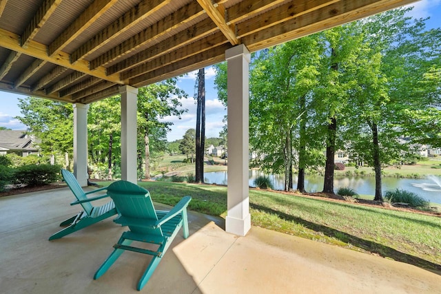 1041 Club Pointe Cir, Greensboro, GA 30642 - view of patio with a water view