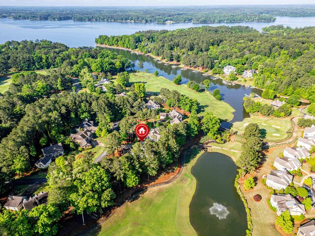 1041 Club Pointe Cir, Greensboro, GA 30642 - view of property location with a large body of water, a heavily wooded area, a local golf course, and nearby suburban area