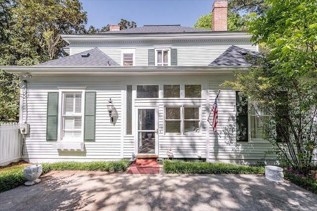 view of front of property with a patio area