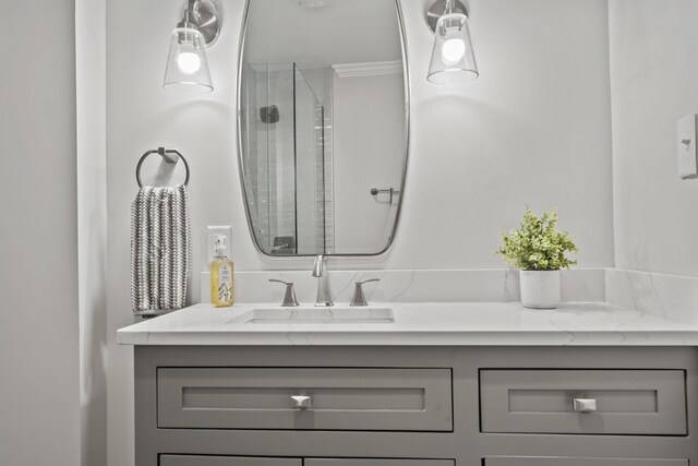291 Power Point Rd, Milledgeville, GA 31061 - bathroom featuring vanity and an enclosed shower