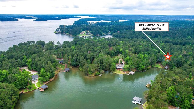 291 Power Point Rd, Milledgeville, GA 31061 - drone / aerial view of a nearby body of water