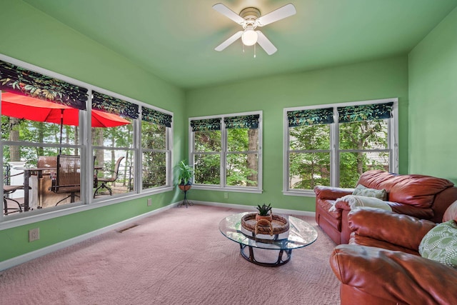 165 Lakeview Dr, Eatonton, GA 31024 - sunroom featuring baseboards and carpet floors