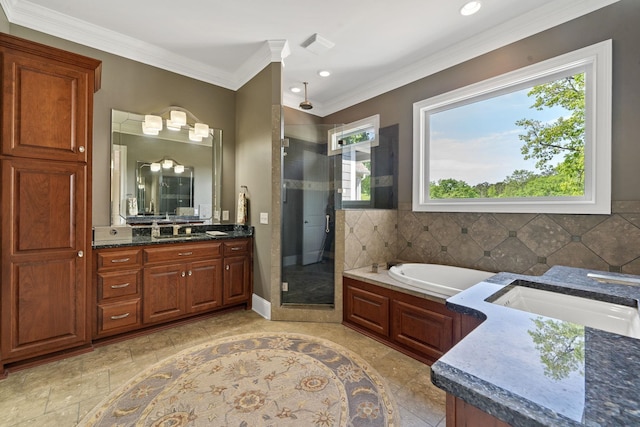 1101 Shoal Creek Ct, Greensboro, GA 30642 - bathroom with a sink, a shower stall, and a wealth of natural light