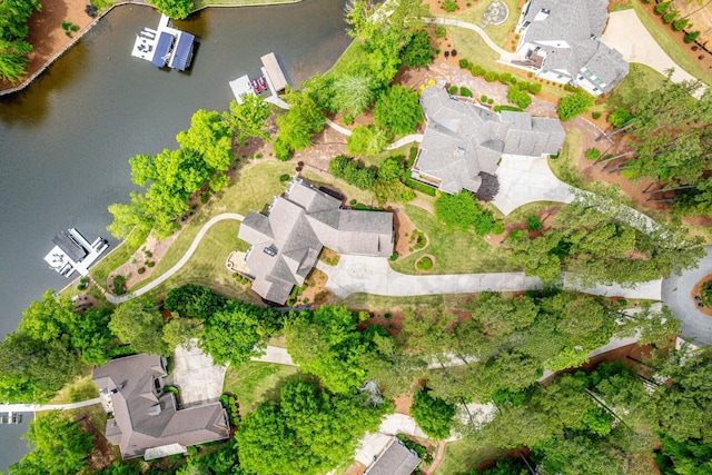1101 Shoal Creek Ct, Greensboro, GA 30642 - aerial view with a water view and a residential view