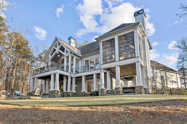 craftsman house with a garage