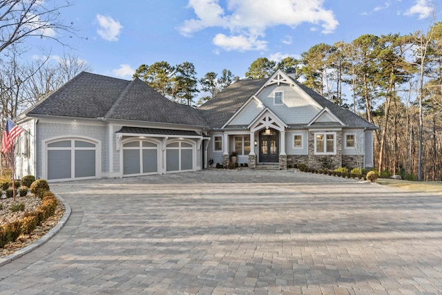 view of front of home featuring a garage