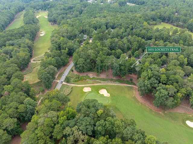 1031 Lockets Trl, Greensboro, GA 30642 - birds eye view of property with golf course view and a forest view