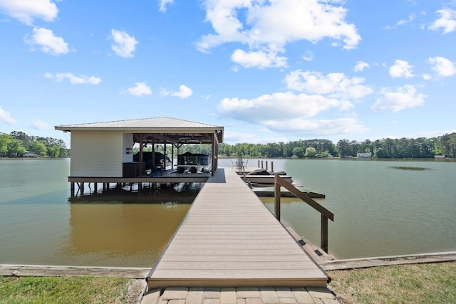 113 Daisy Trl, Milledgeville, GA 31061 - dock area featuring a water view and boat lift