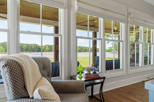113 Daisy Trl, Milledgeville, GA 31061 - sunroom with a healthy amount of sunlight and a water view