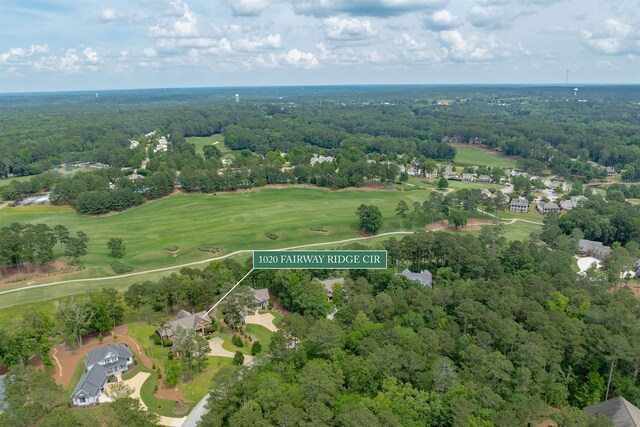 1020 Fairway Ridge Cir, Greensboro, GA 30642 - aerial view of property's location with a golf club and a forest
