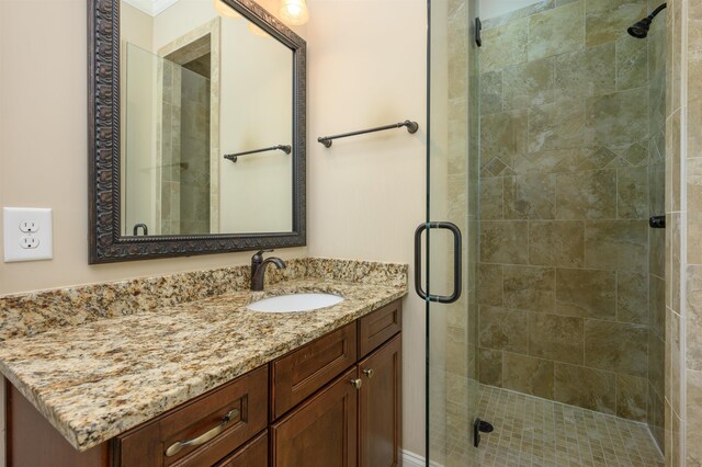 1020 Fairway Ridge Cir, Greensboro, GA 30642 - full bathroom featuring vanity and a stall shower