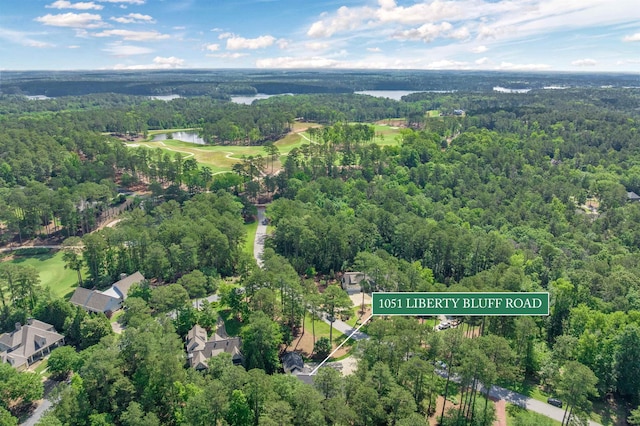 1051 Liberty Bluff Rd, Greensboro, GA 30642 - view of property location featuring a nearby body of water, a heavily wooded area, and a local golf course