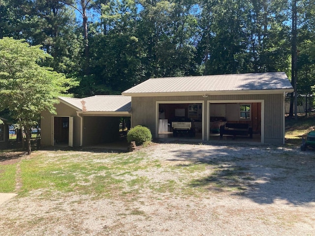 exterior space featuring a garage