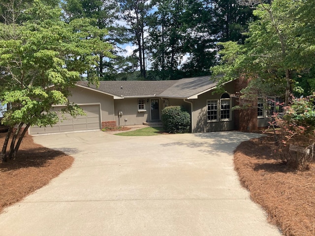 ranch-style house with a garage