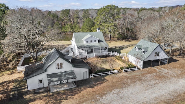 4410 Lower Apalachee Rd, Madison, GA 30650 - drone / aerial view featuring a wooded view