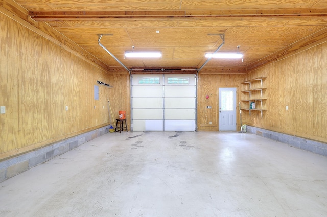 243 Riverbend Dr, Eatonton, GA 31024 - garage with wood walls