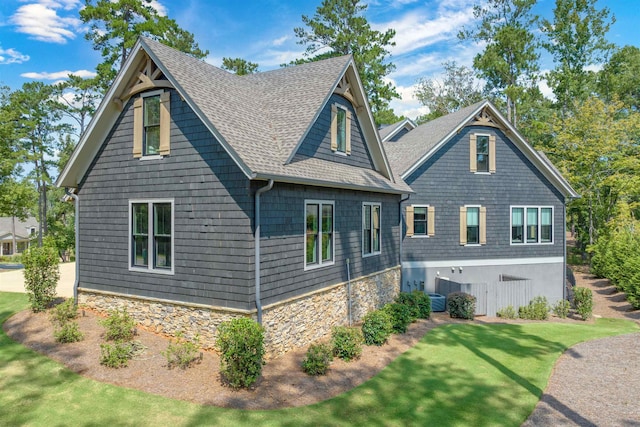 exterior space with a front lawn