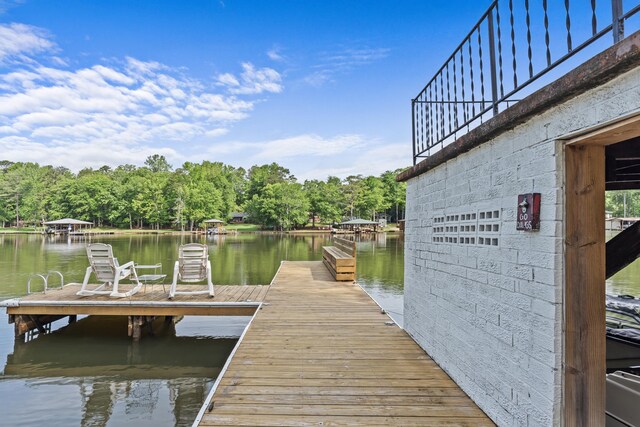 307 Lakeview Dr, Milledgeville, GA 31061 - dock area featuring a water view